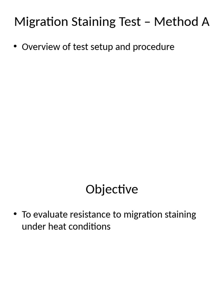 Migration Staining Test Method A Guide | PDF