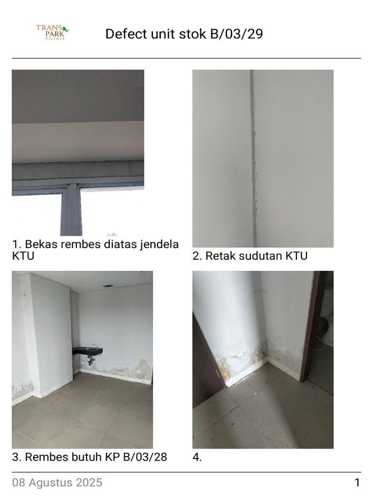 Defect Unit Stok B0329 | PDF