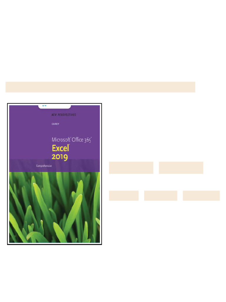 Solution Manual for New Perspectives Microsoft Office 365 & Excel 2019 ...