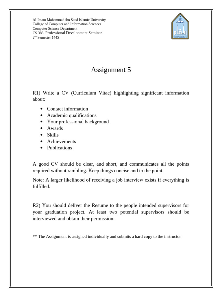 Assignment 5 CS383 | PDF