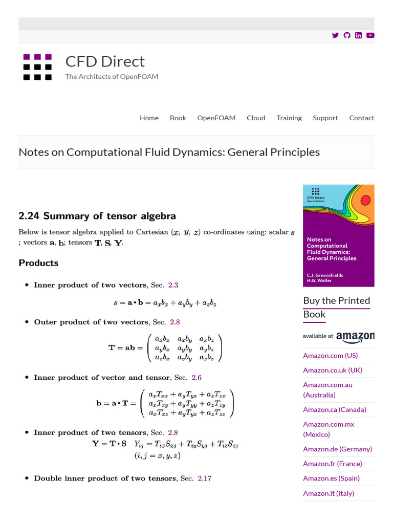 Notes On CFD - General Principles - 2.24 Summary of Tensor Algebra ...