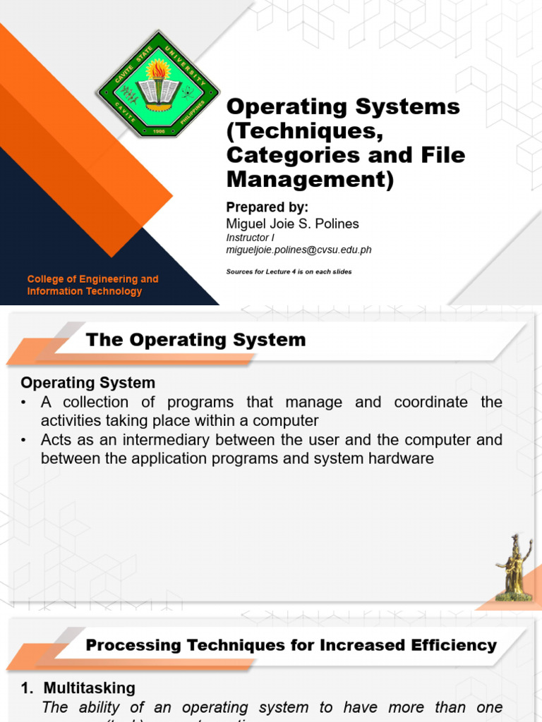 Operating Systems: Techniques & Management | PDF | File System | Thread ...