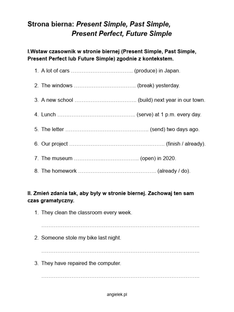 Passive Voice Exercises in English | PDF | Chess Theory | Chess