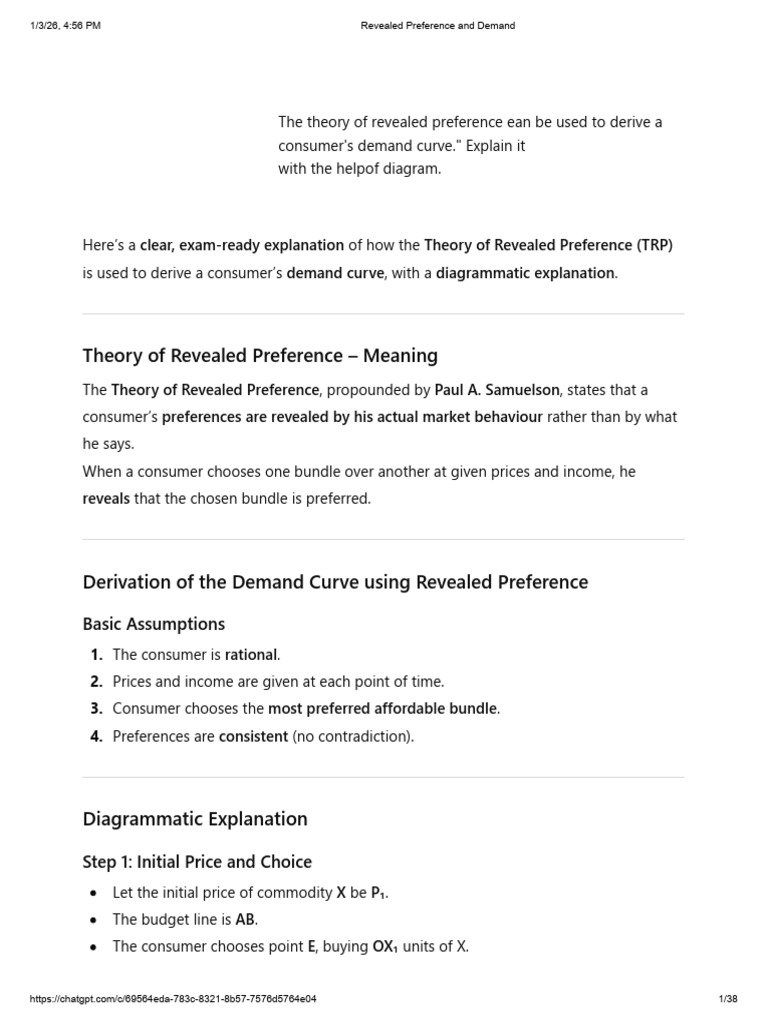 Revealed Preference and Demand Curve Analysis | PDF | Demand | Demand Curve