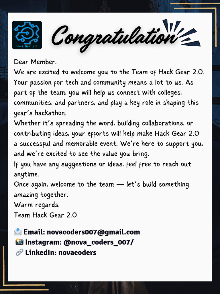 Welcome to Hack Gear 2.0 Team | PDF