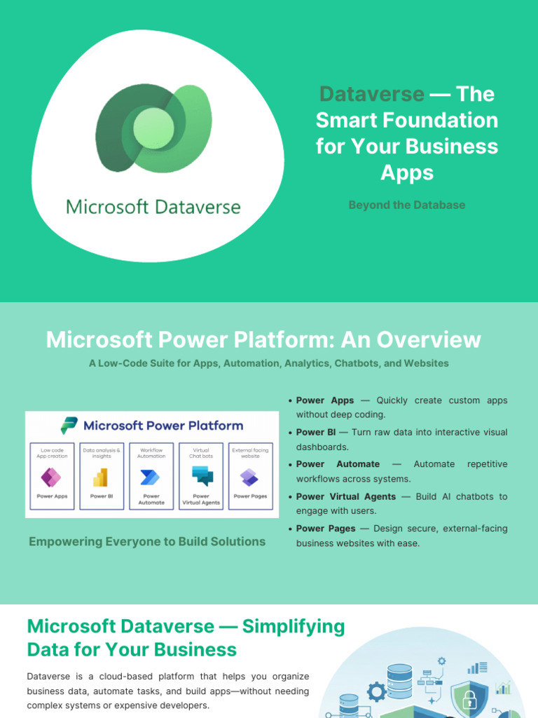 Dataverse: Streamline Business Data Management | PDF | Table (Database ...