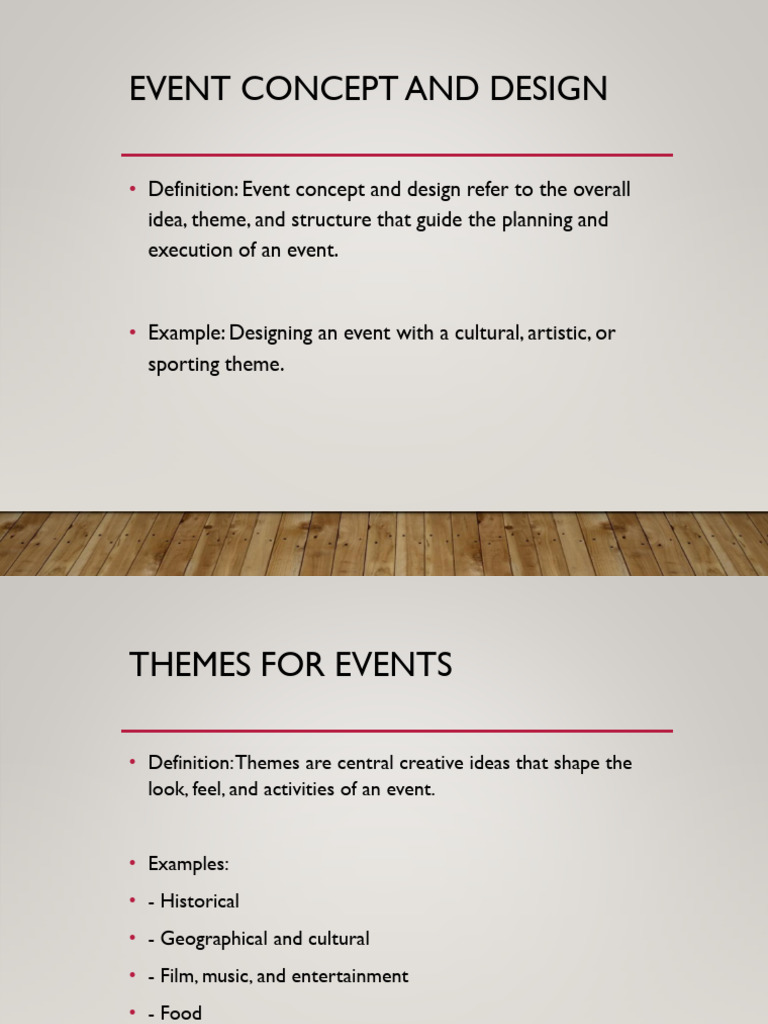 Event Concept and Design Essentials | PDF