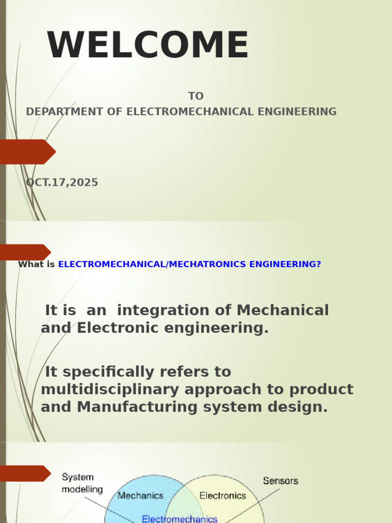 Introduction to Mechatronics Engineering | PDF