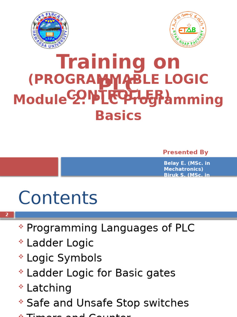 Module 2 PLC Programming Basics | PDF | Logic Gate | Programmable Logic ...
