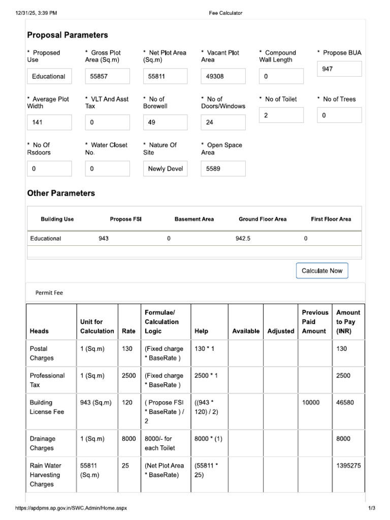 Fee Details | PDF