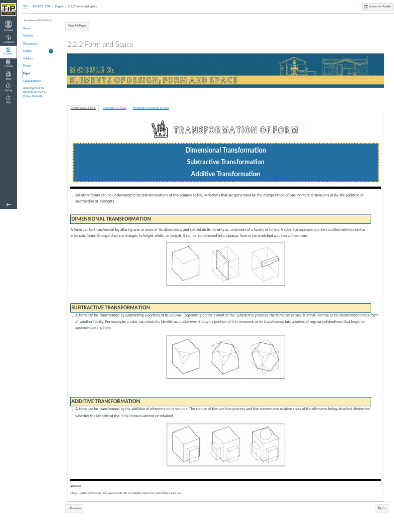 2.2.2 Form and Space - AR 111-ARCH11SB1 - Theory of Architecture 1 ...