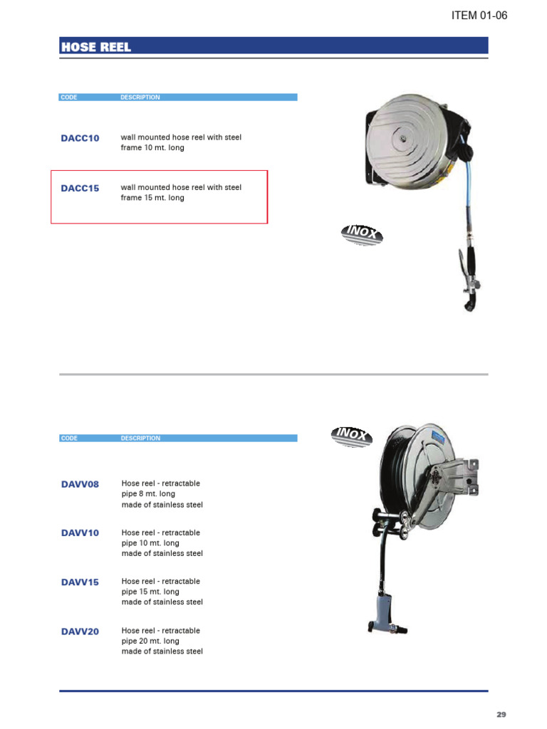 Stainless Steel Hose Reels Overview | PDF