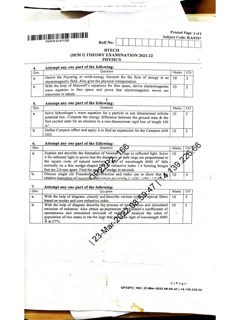Previous Year Question Papers.... | PDF