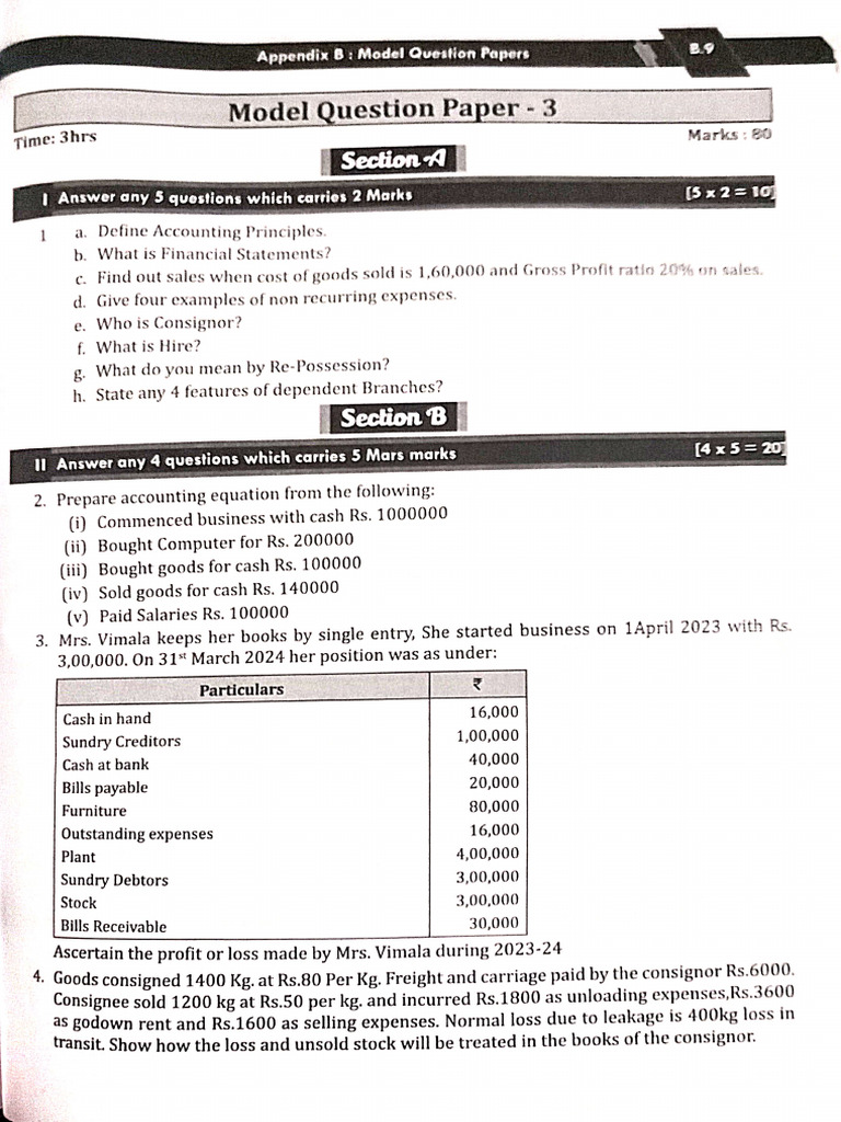 Model Paper FA 3 | PDF