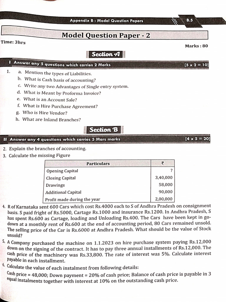 Model Paper FA 2 | PDF