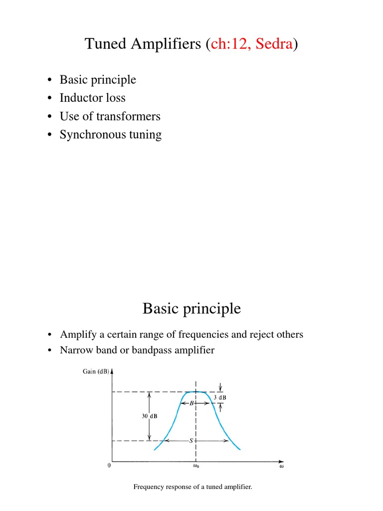 Synchronous Tuned Amplifiers Overview | PDF | Amplifier | Field Effect ...