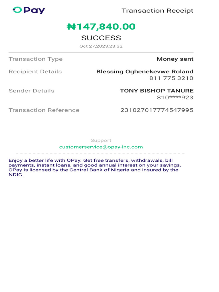 OPay Transaction Receipt 147 840 00 PDF