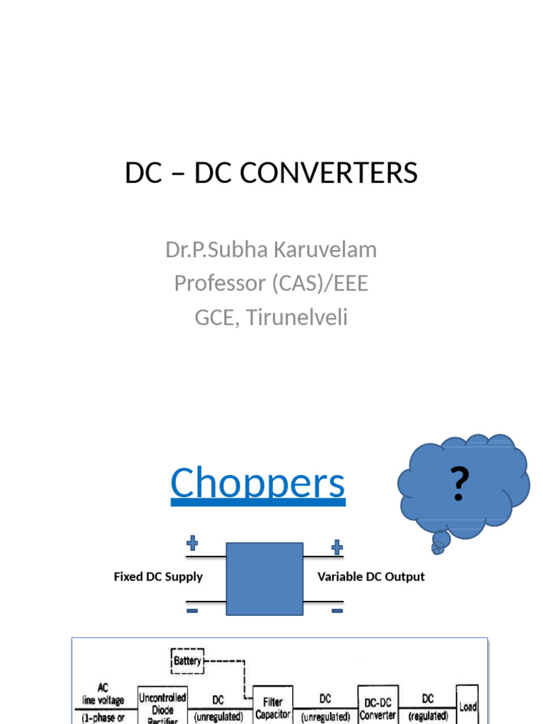DC - DC Converters | PDF | Electric Power | Power Electronics