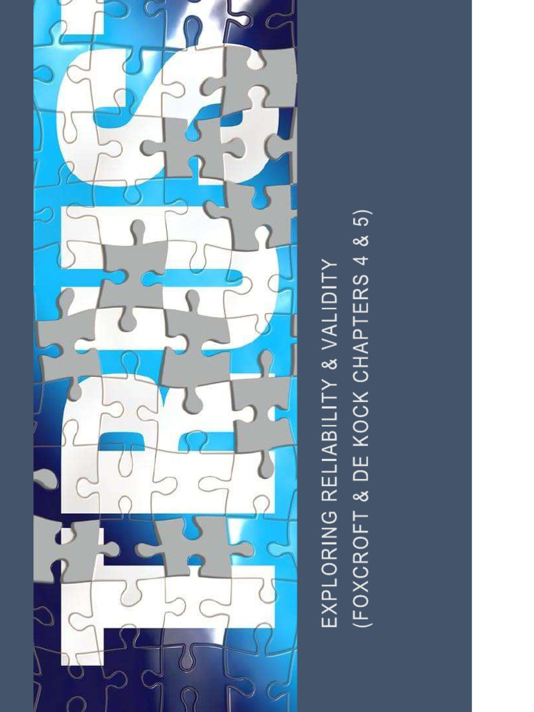 Week 3 Slides Exploring Reliability & Validity | PDF