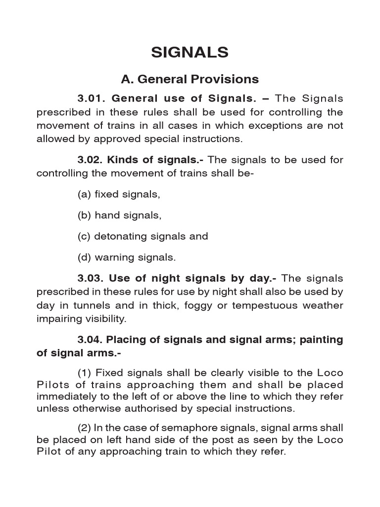 Train Signal Regulations Overview | PDF | Railway Safety | Rail Transport