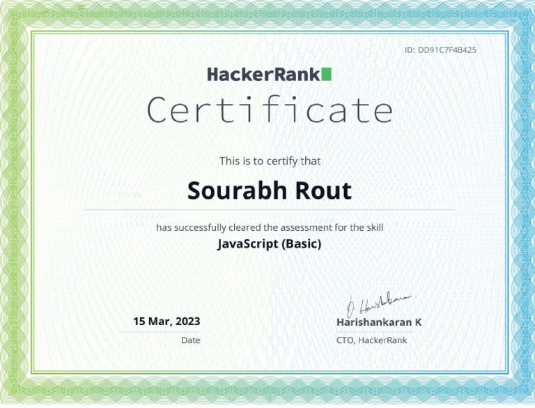 Javascript Basic Certificate | PDF