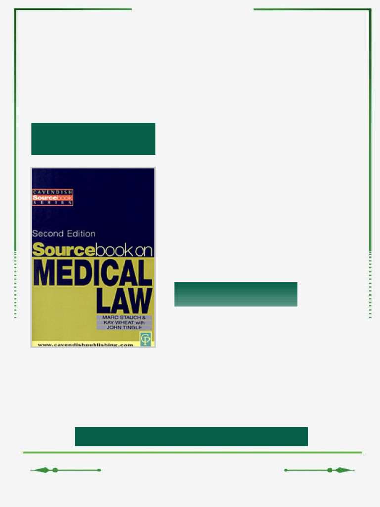 Sourcebook on Medical Law Sourcebook 2nd Edition Marc Stauch ebook ...