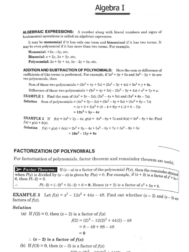Algebra | PDF