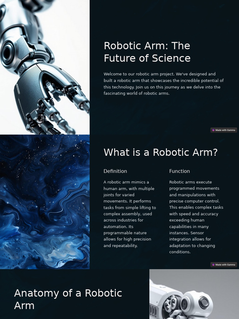 Robotic Arm: Revolutionizing Automation | PDF | Robotics | Automation