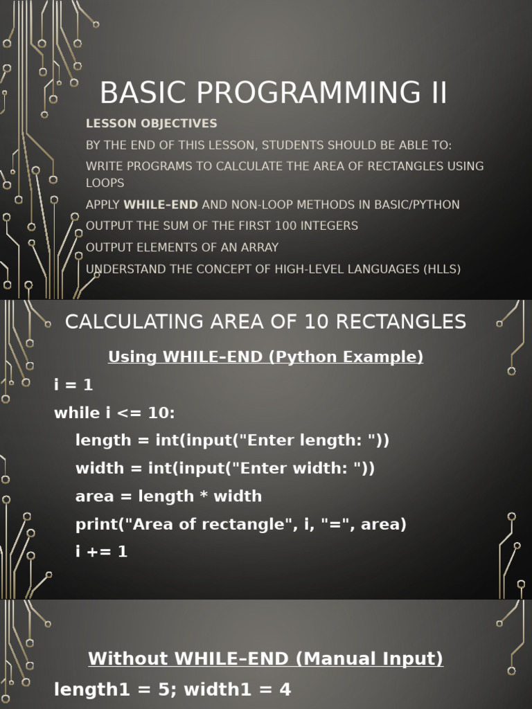 Basic Programming II | PDF