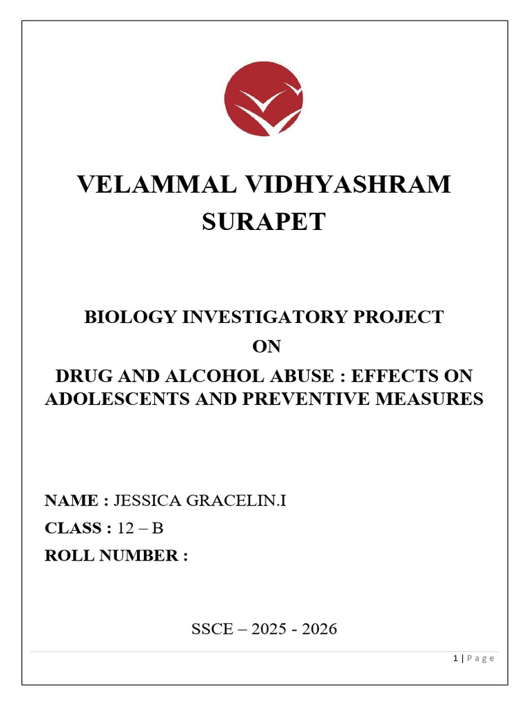 Drug and Alcohol Abuse in Adolescents | PDF | Substance Abuse | Adolescence