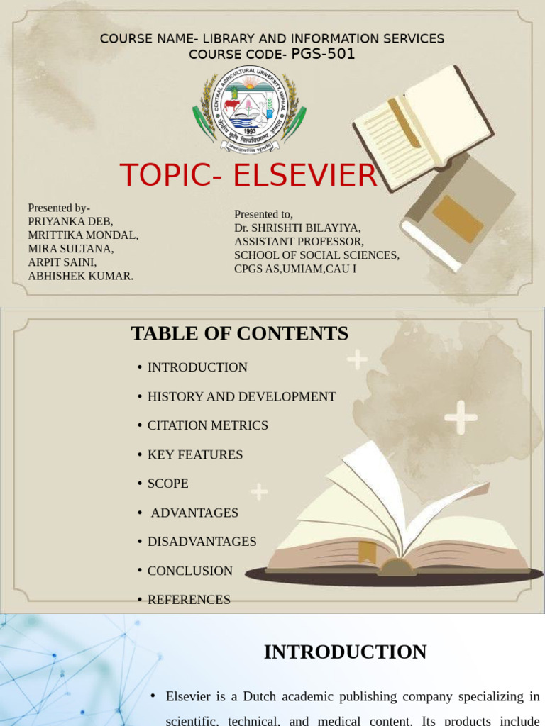 Overview of Elsevier Publishing Services | PDF | Elsevier | Open Access