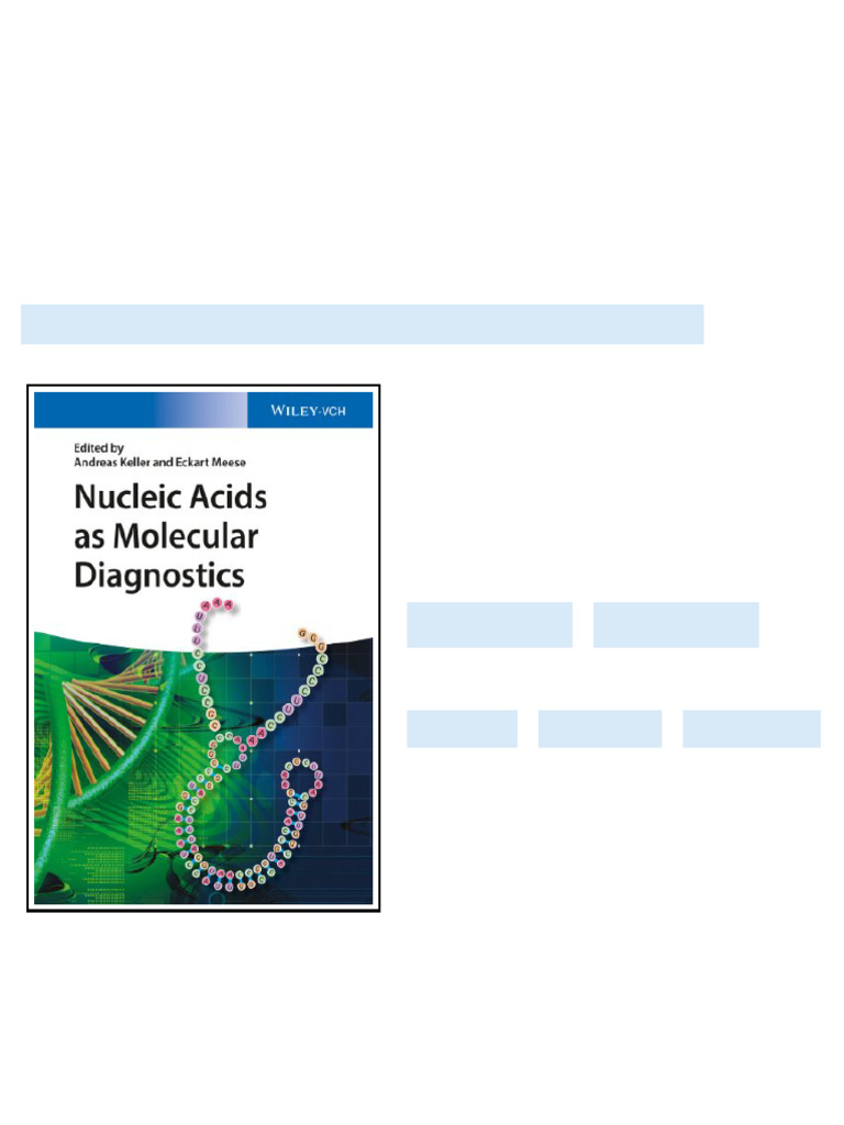 Nucleic Acids As Molecular Diagnostics 1st Edition Andreas Keller ...