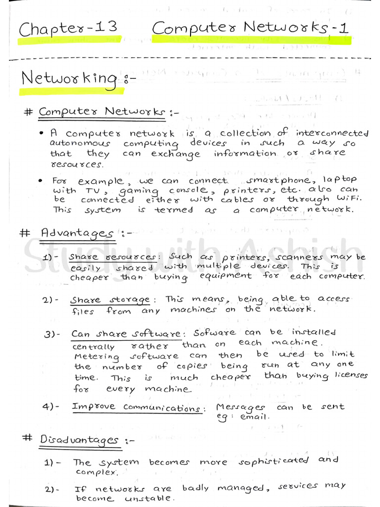 Computer Networks Part 1 | PDF