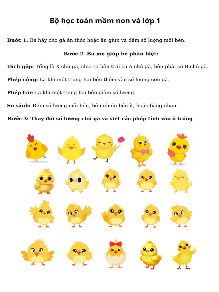 Học Toán Với Những Chú Gà Con | PDF