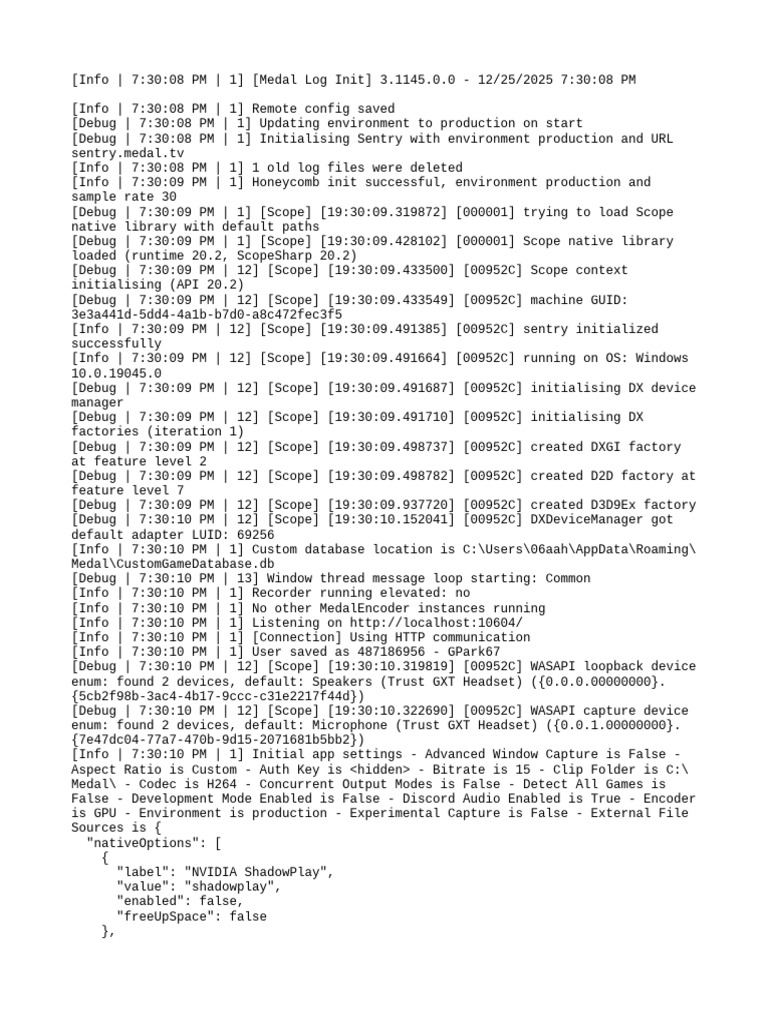 Medal Log Initialization Report | PDF | Scope (Computer Science ...