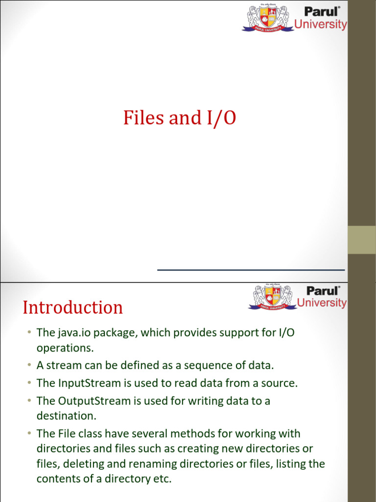 Java I/O: Streams and File Handling | PDF | Computer File | Computer ...