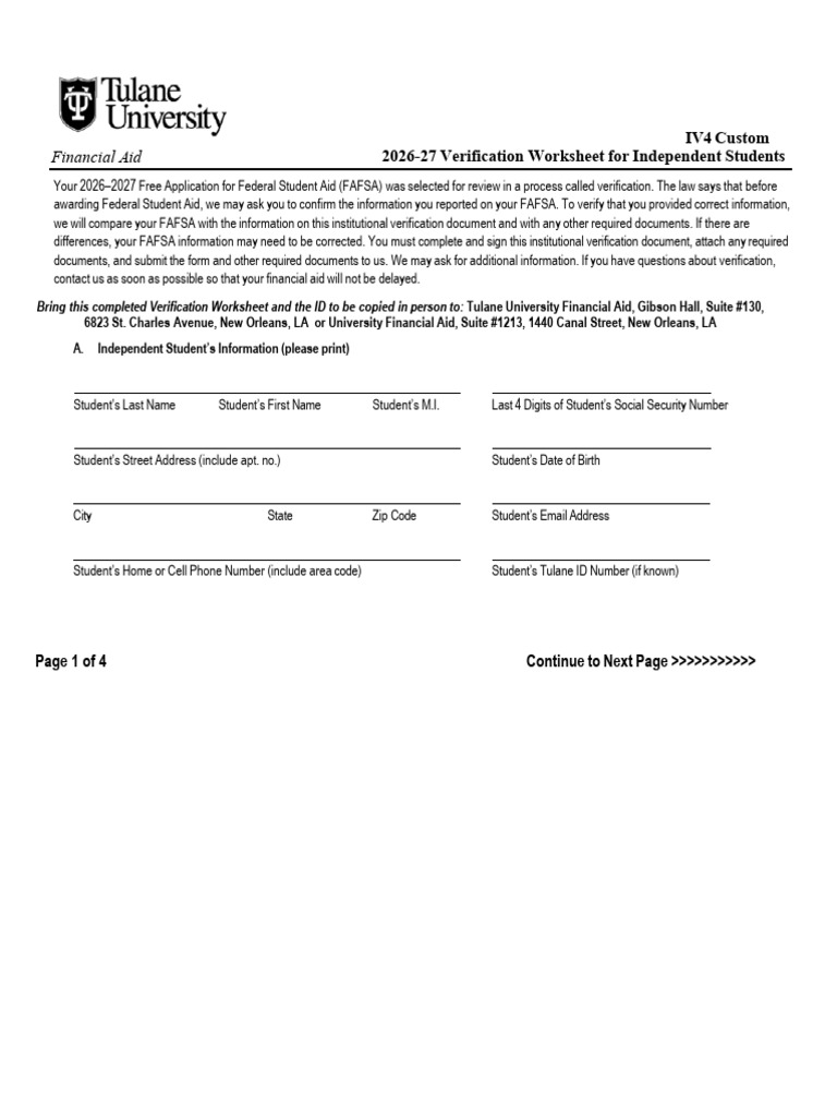 2026-27 Independent Student Verification | PDF | Notary Public ...