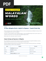 Malayalam Slang Terms and Definitions | PDF | Vocabulary | Linguistics