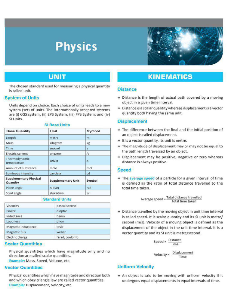 Physics Notes | PDF
