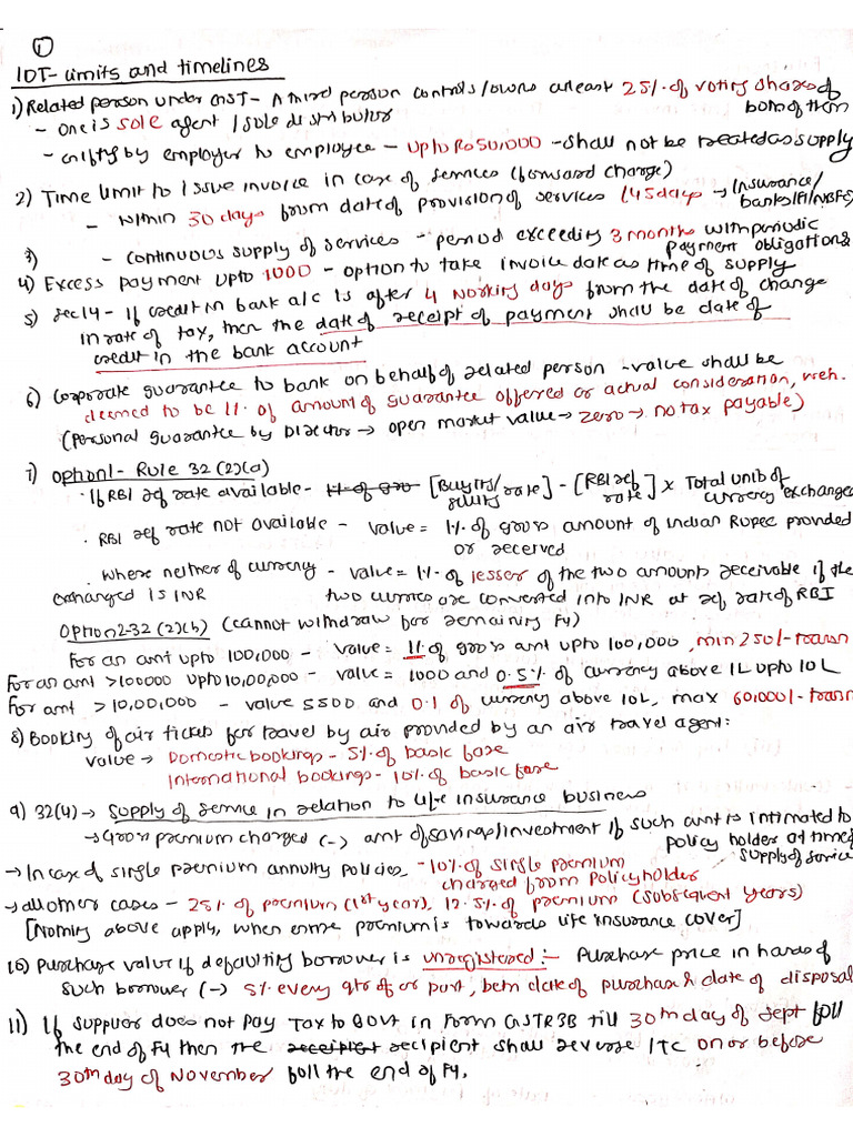 IDT Summary Notes | PDF