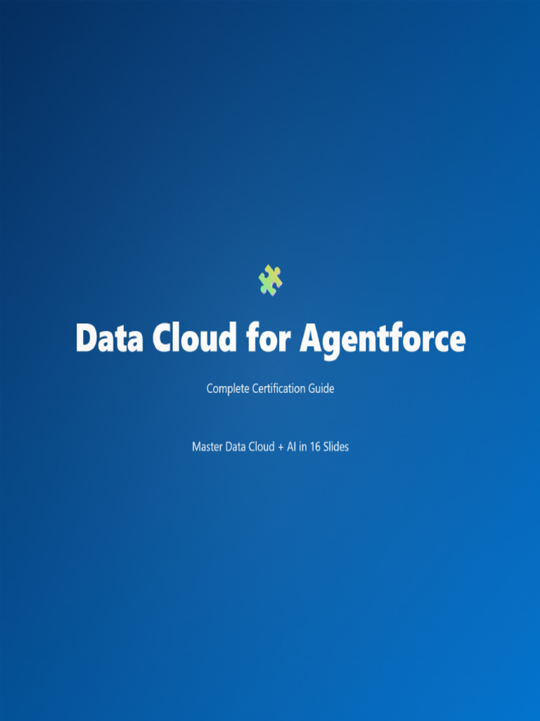 Agentforce Specialist - Data Cloud | PDF