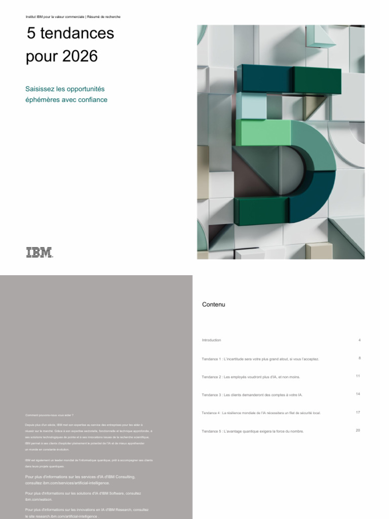5 tendances commerciales pour 2026 | PDF | Intelligence artificielle ...