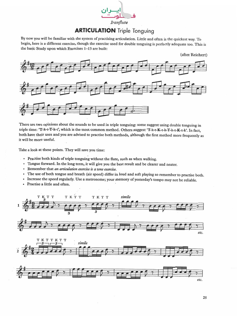 Trevor Wye - Practice Book For The Flute - Book III - Sample | PDF