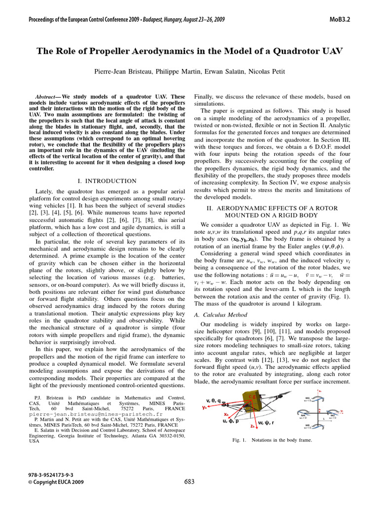 Propeller Aerodynamics in Quadrotor UAVs | PDF | Quadcopter ...