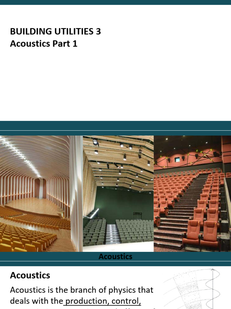 Understanding Acoustics and Sound Principles | PDF | Sound | Decibel