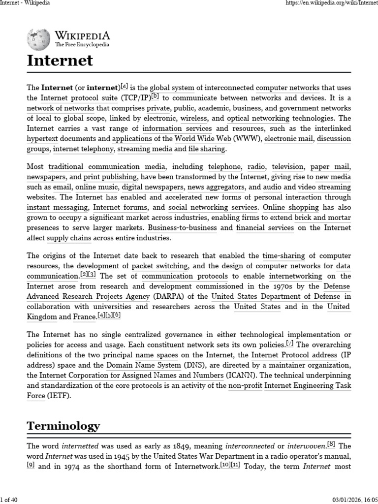 Overview of the Internet's Evolution | PDF | Internet | World Wide Web