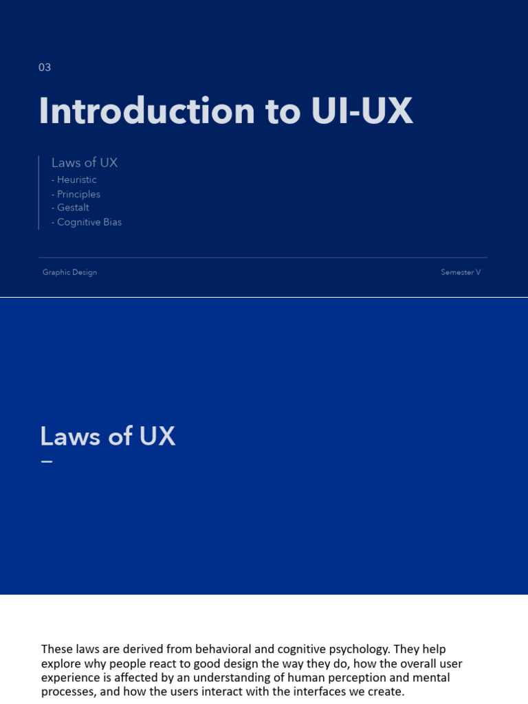 Laws and Principles of UX Design | PDF | Usability | User Experience
