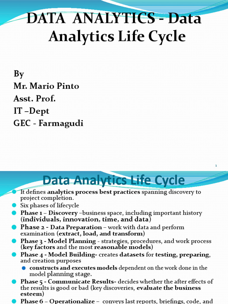 Data Analytics Life Cycle Explained | PDF | Data Analysis | Analytics
