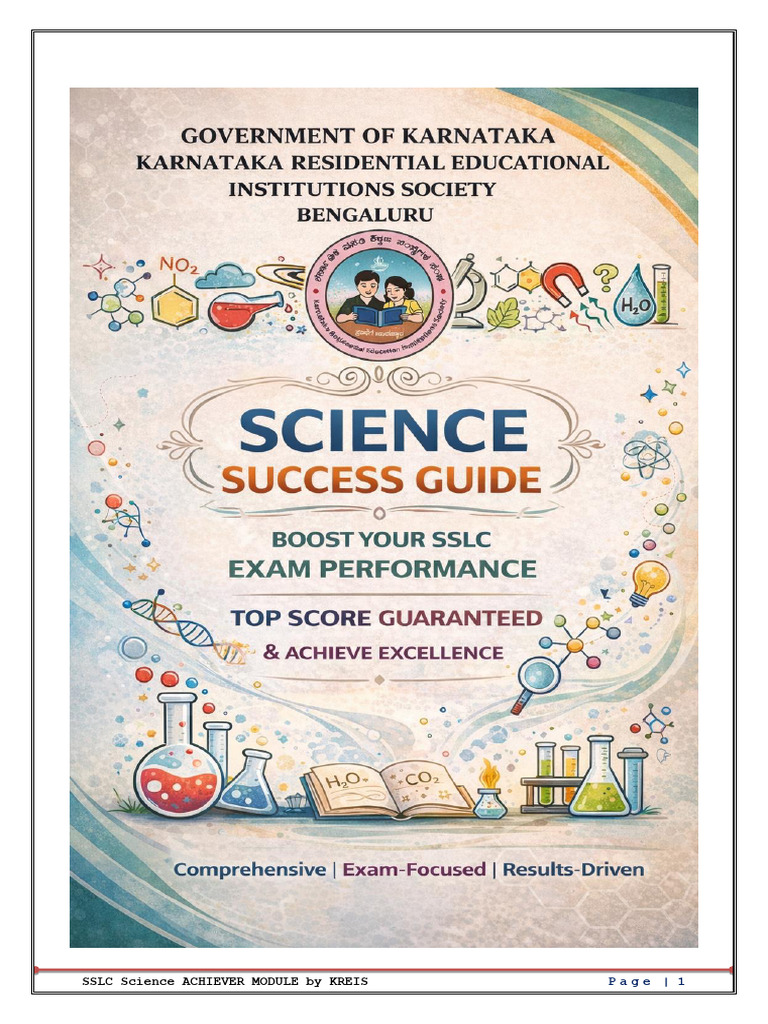 SSLC Science Achiever Module Guide | PDF | Chemical Reactions | Uterus