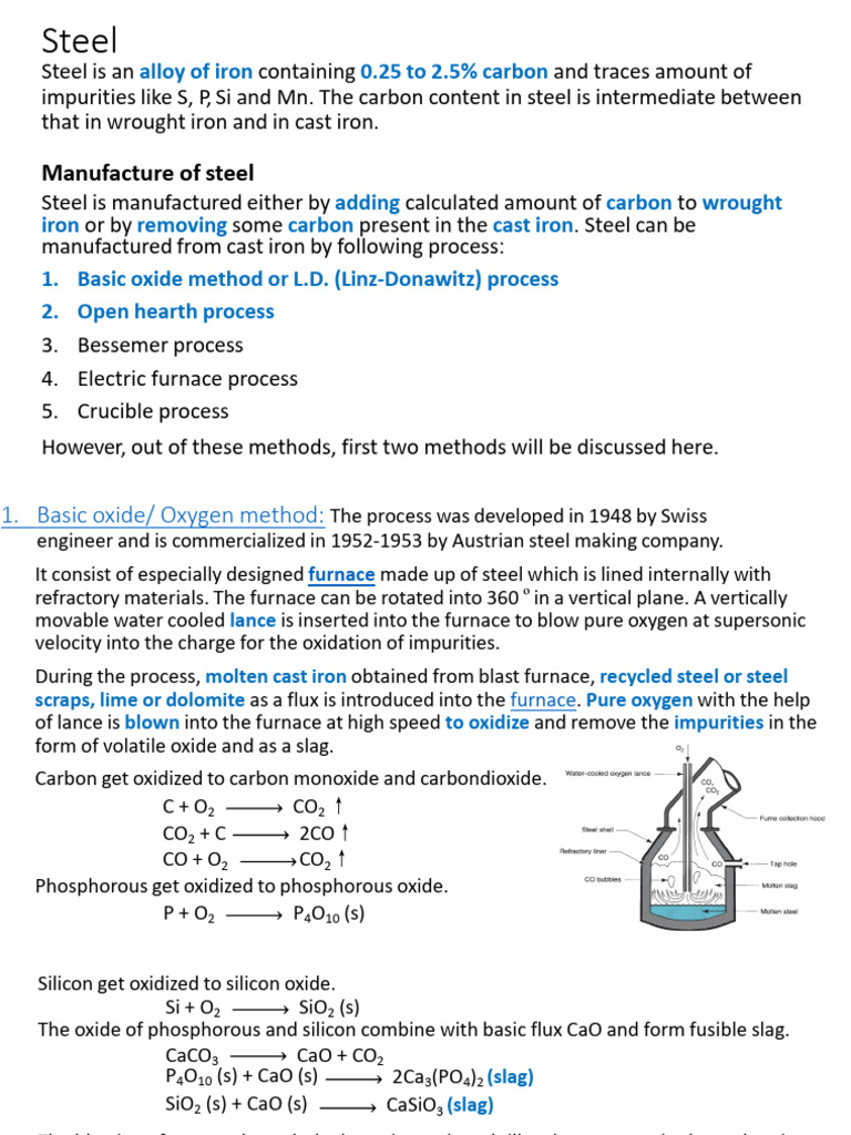 Steel Manufacturing Processes Explained | PDF | Steel | Heat Treating